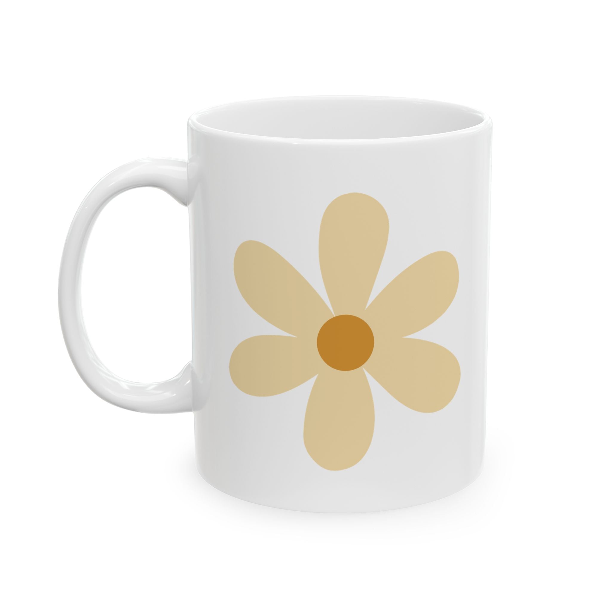 Cute Retro Vintage Daisy Flower Graphic Novelty Ceramic Coffee Mug