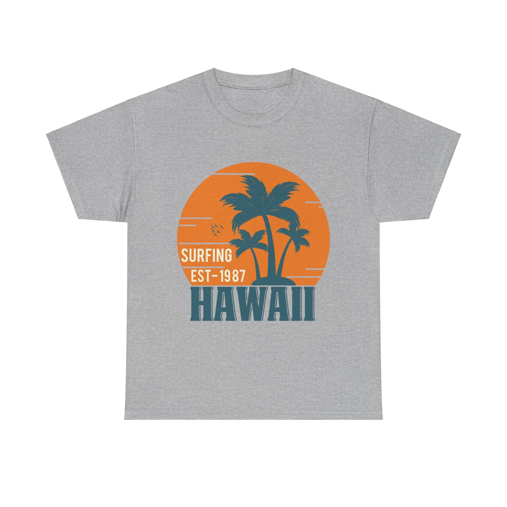 Surfing Hawaii HI Souvenir Gift Unisex Graphic Novelty T-Shirt