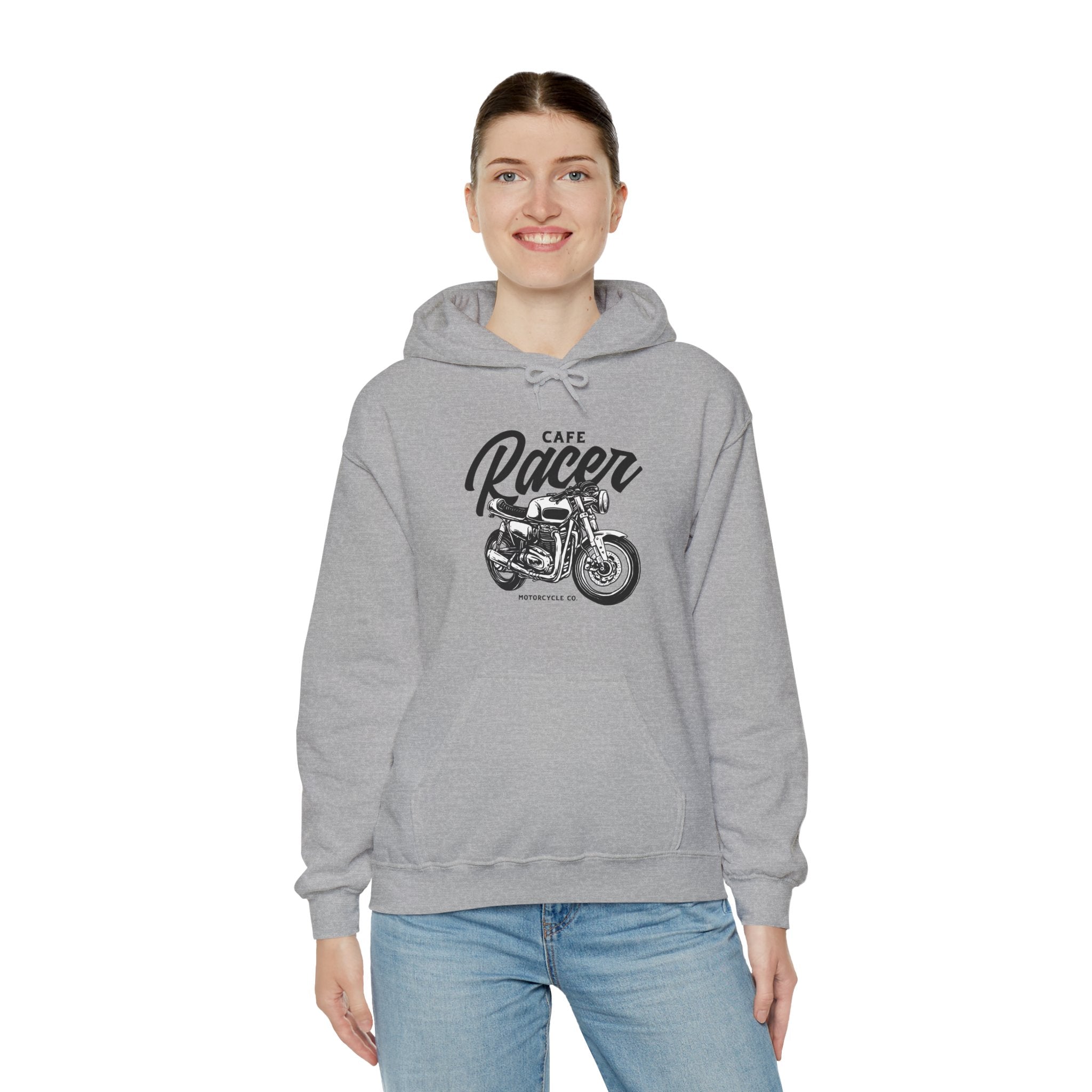 Cafe Racer Motorcycle Vintage Distressed Unisex Hoodie