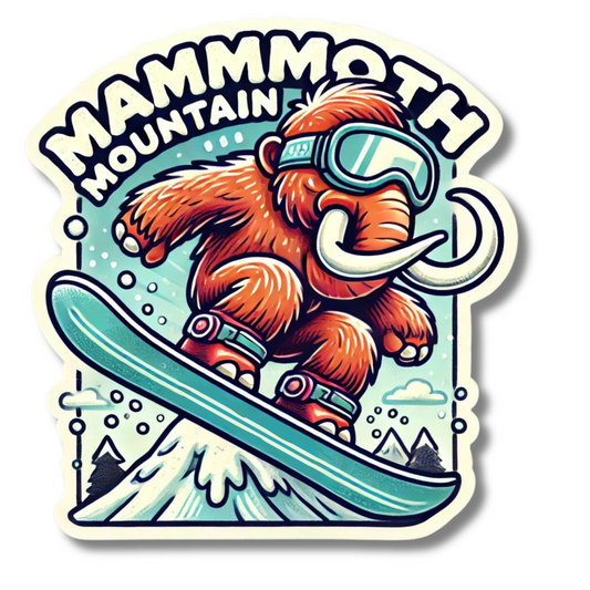 Mammoth Mountain California Snowboarding Sticker