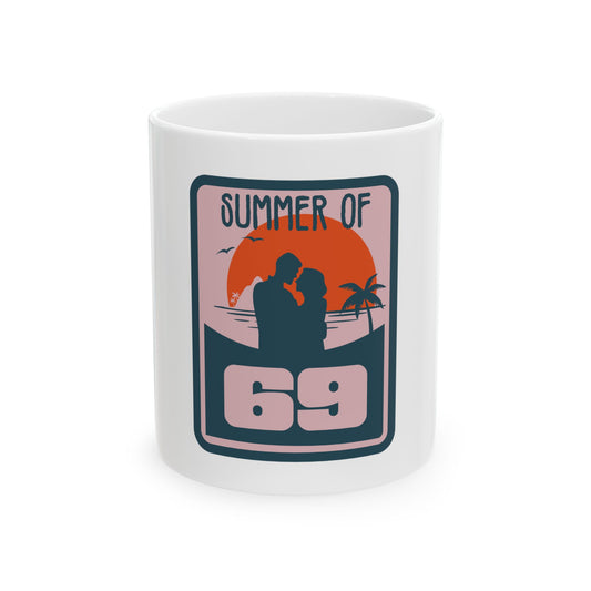 Summer of 69 Retro Graphic Novelty Ceramic Coffee Mug