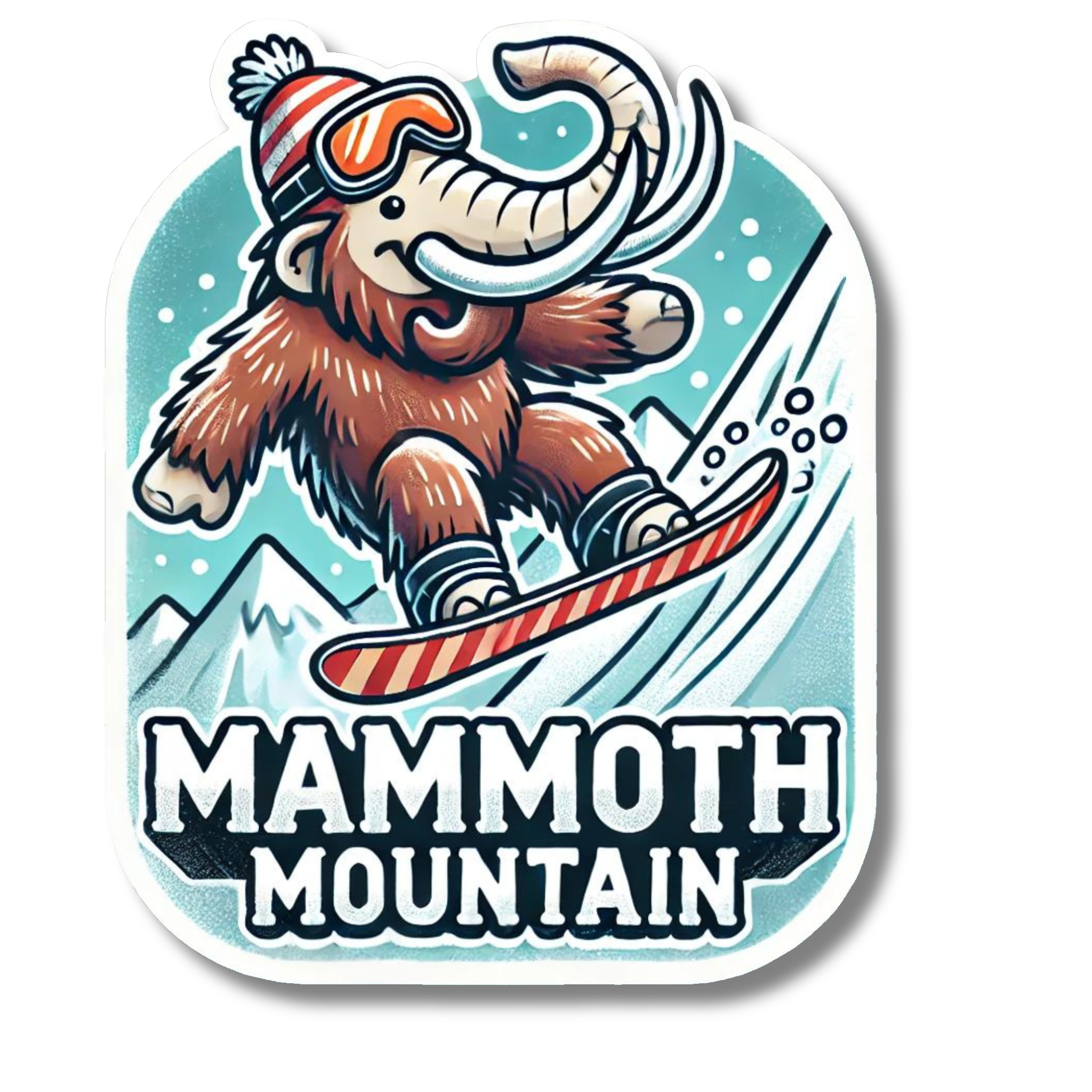 Mammoth Mountain California Snowboarding Sticker