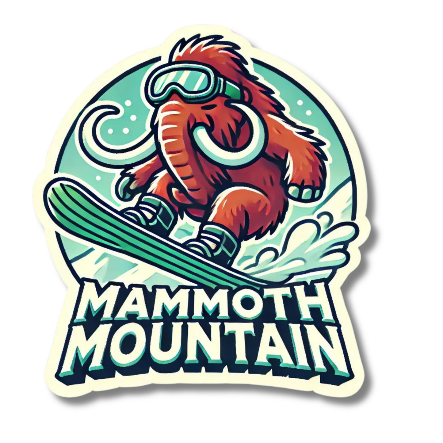 Mammoth Mountain California Snowboarding Sticker