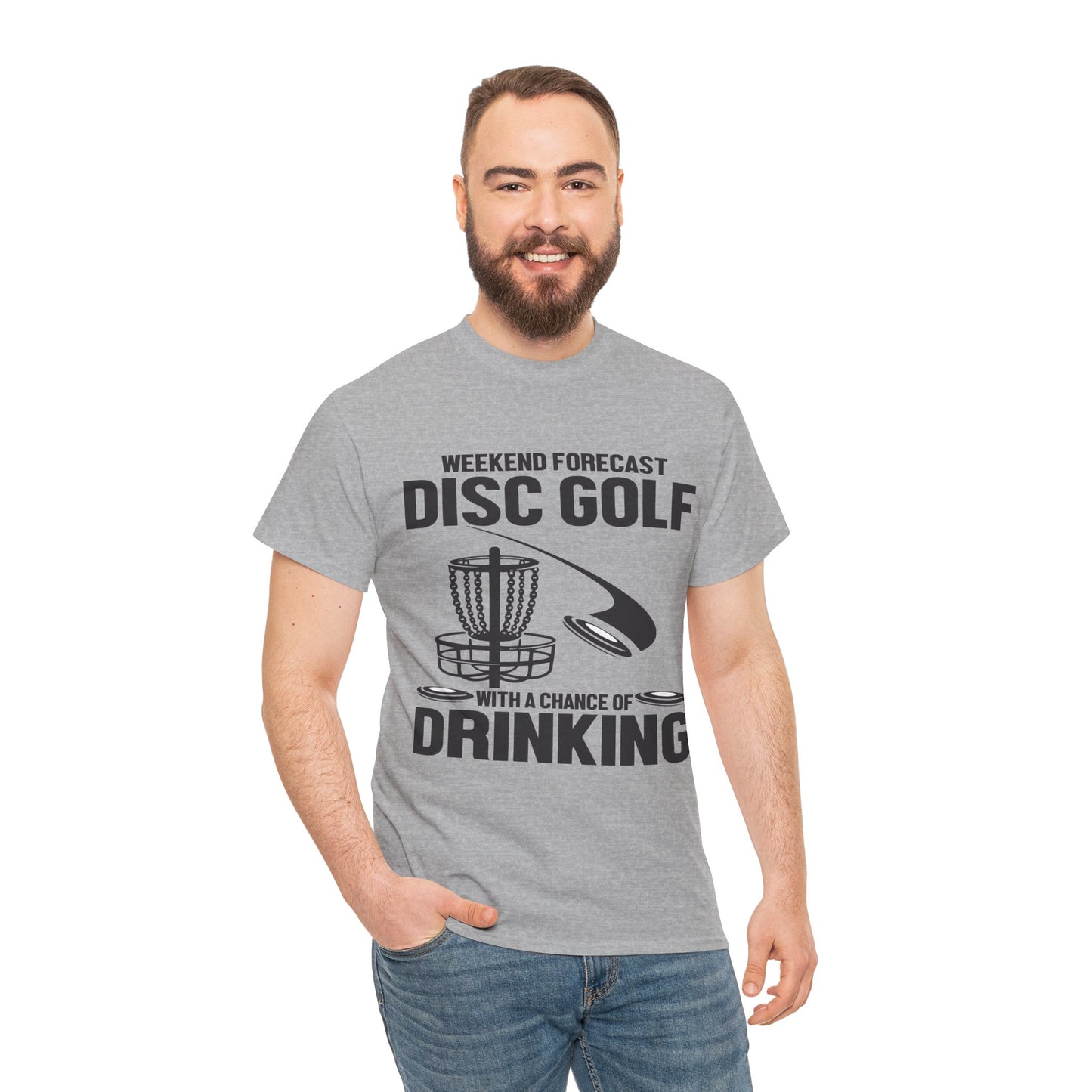 Funny Disc Golf Drinking Unisex Graphic Novelty T-Shirt