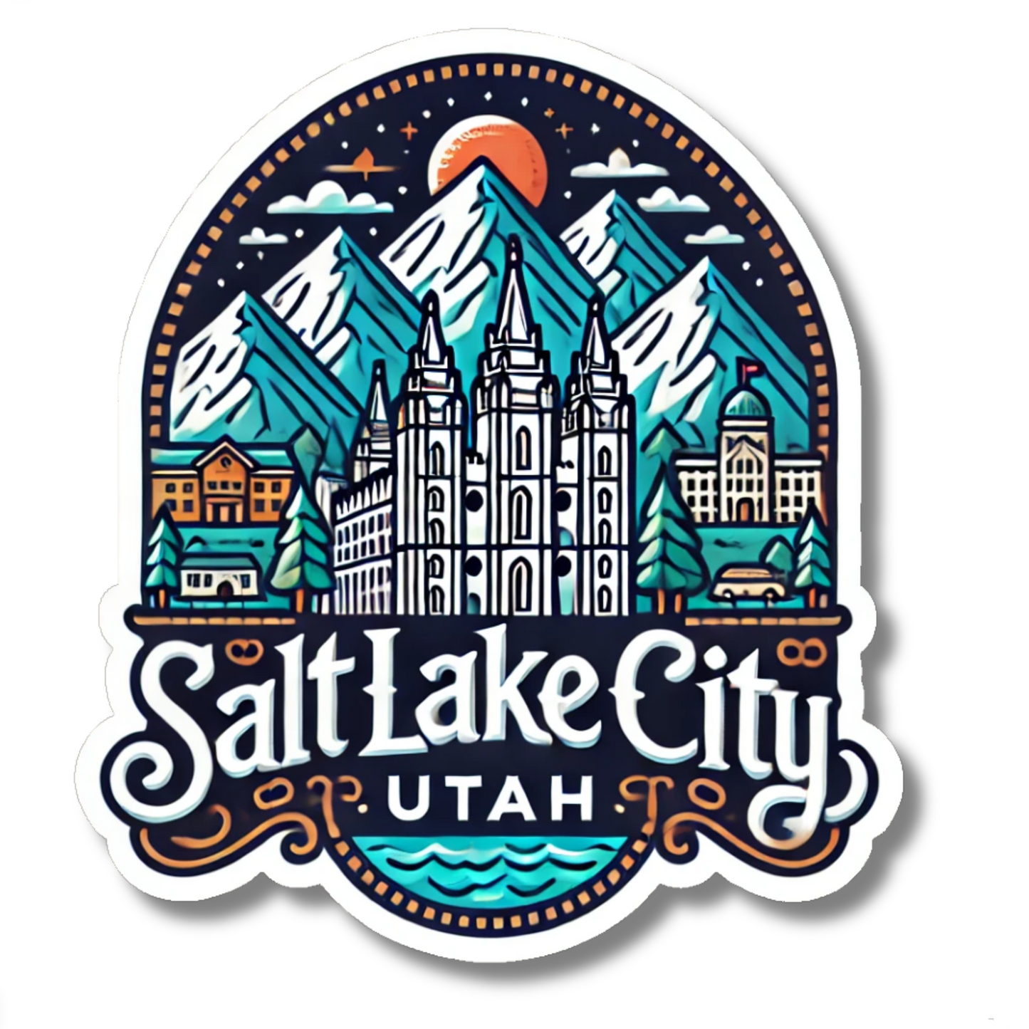 Salt Lake City Utah Souvenir Sticker