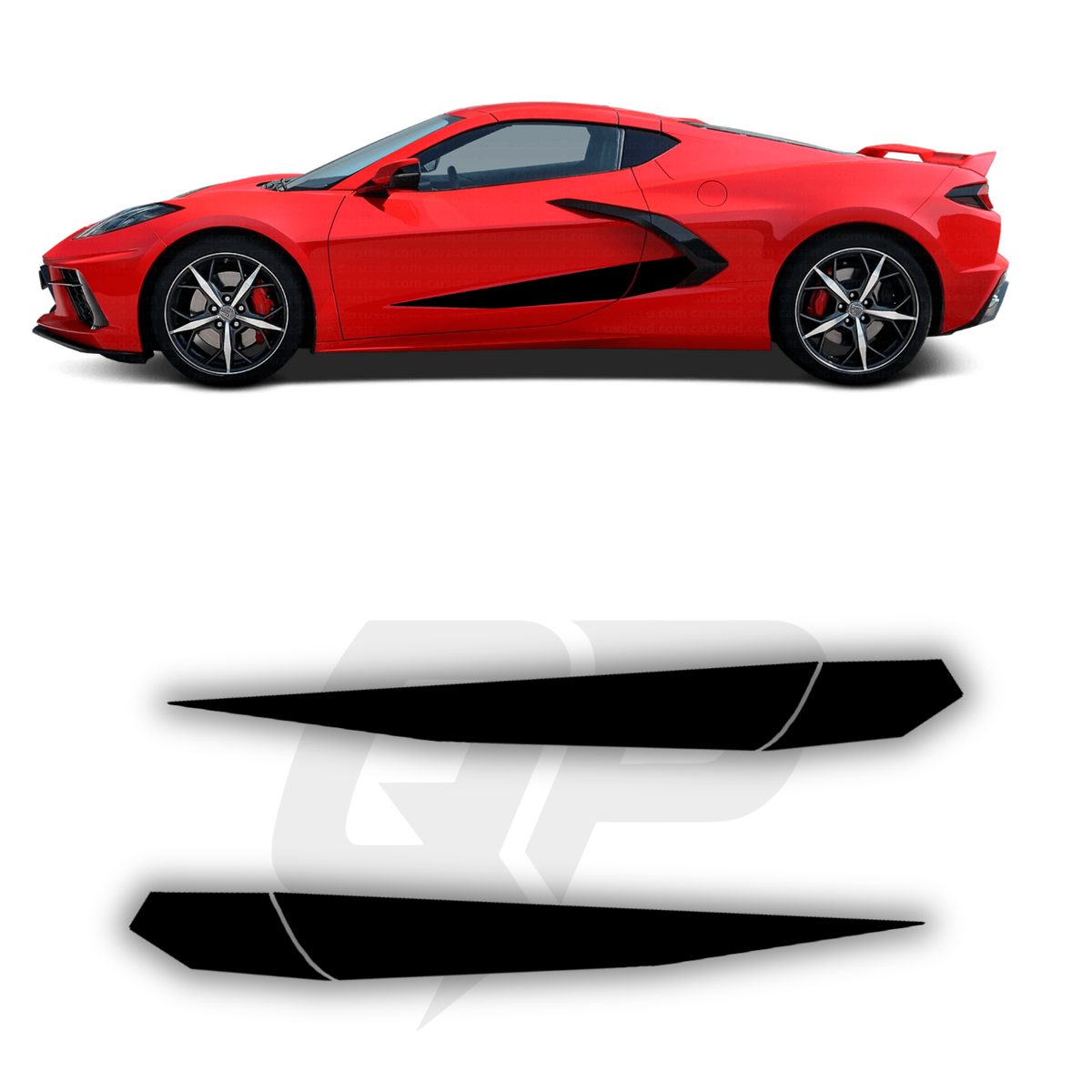 Chevrolet Corvette C8 Lower Full Stripe Kit Decal Set