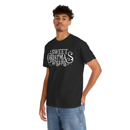 Sweet Christmas Wishes Cute Holiday Graphic Novelty T-Shirt