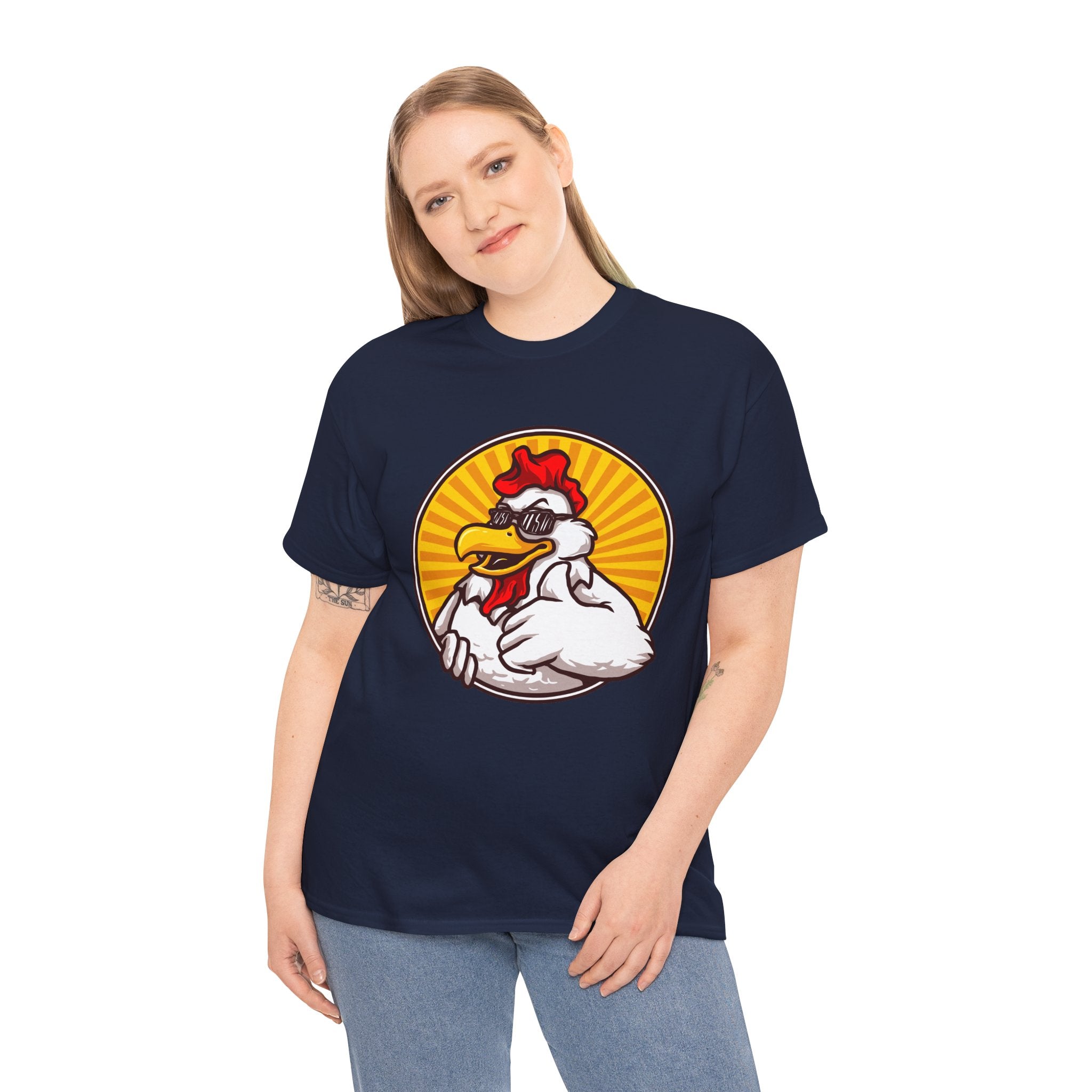 Thumbs Up Chicken Funny Unisex Graphic Novelty T-Shirt