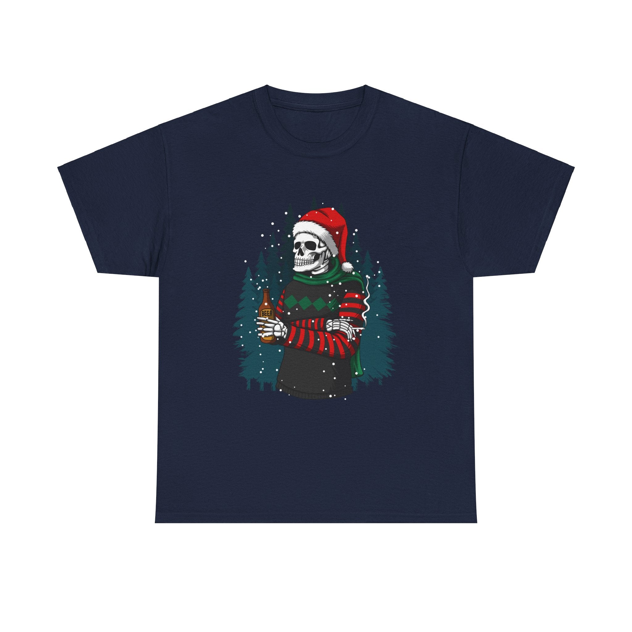 Christmas Skeleton Skull Santa Holiday Unisex T-Shirt