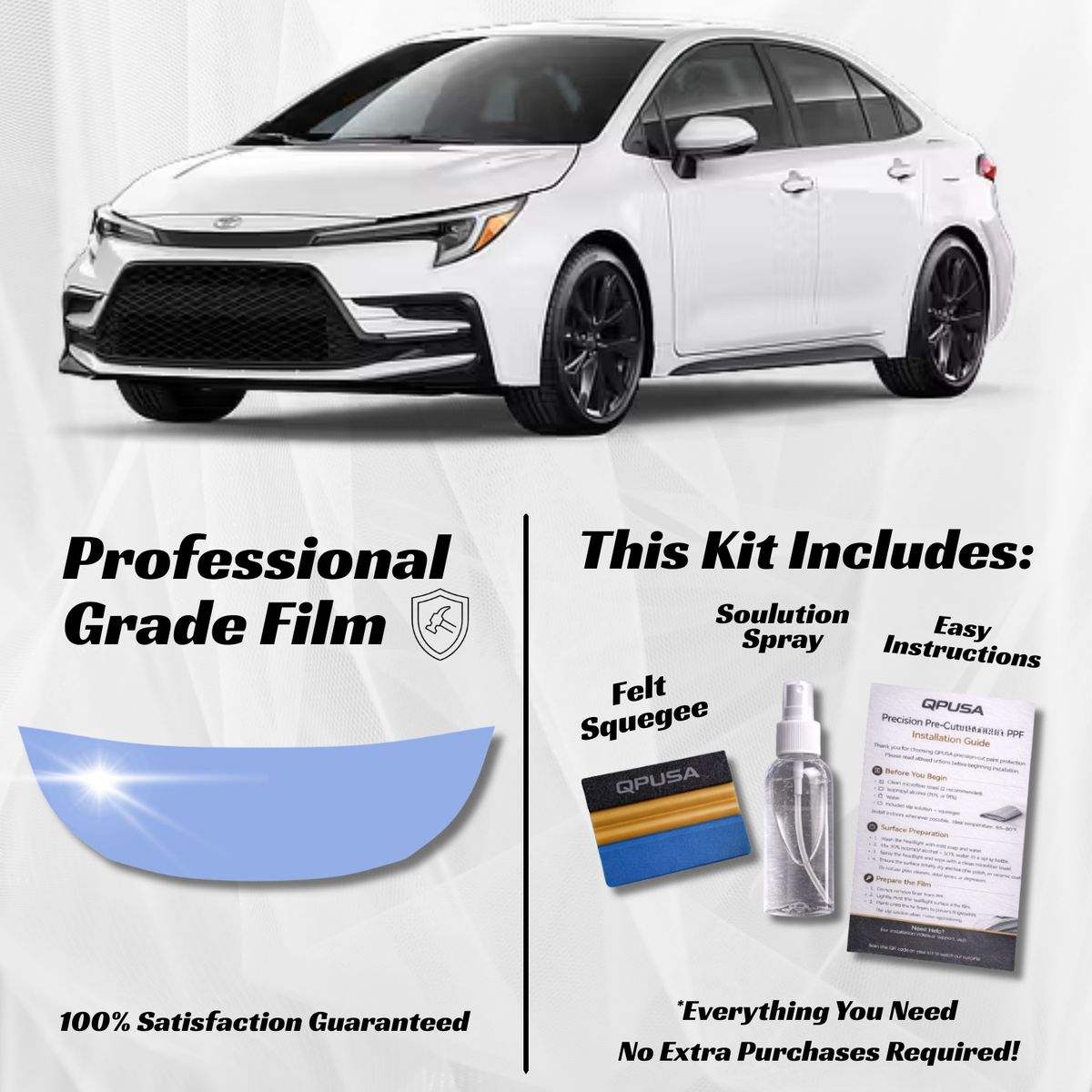 Toyota Corolla (2020-2026) Partial Hood PPF Protection Kit - Pre-Cut