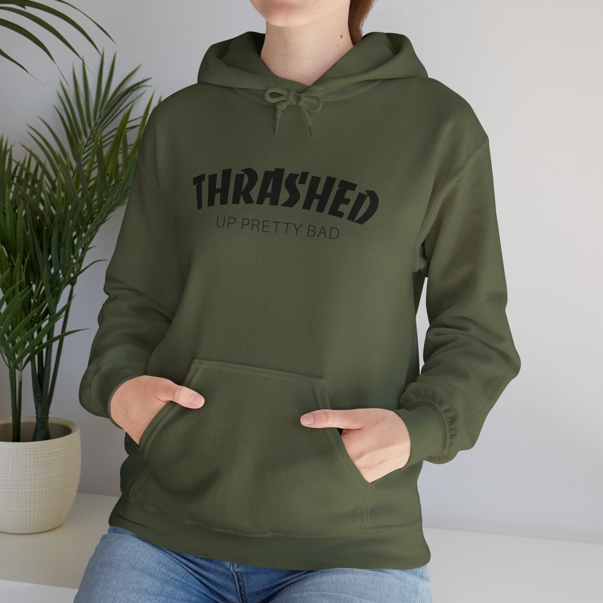 Funny Thrashed Up Pretty Bad Skateboarding Unisex Hoodie