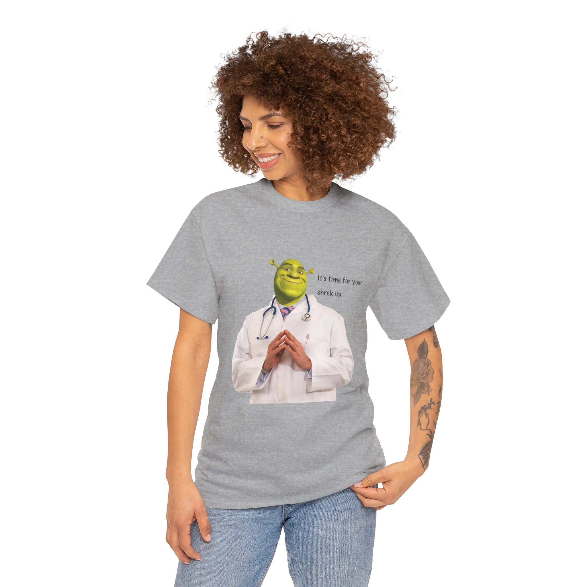 Funny Shrek Up Meme Unisex Graphic Novelty T-Shirt