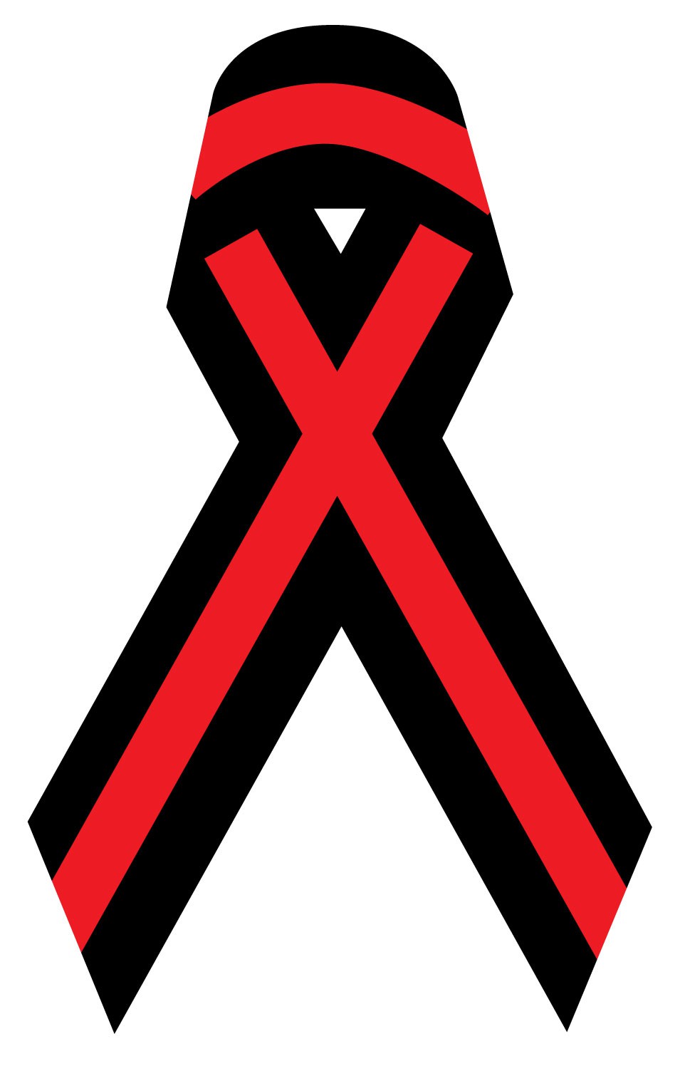 Thin Red Line Ribbon Vinyl Decals