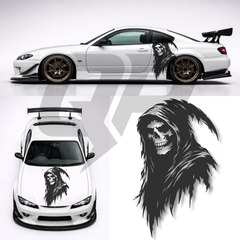 45" Universal Hooded Reaper Decal - Racing JDM Hood Graphics Kit