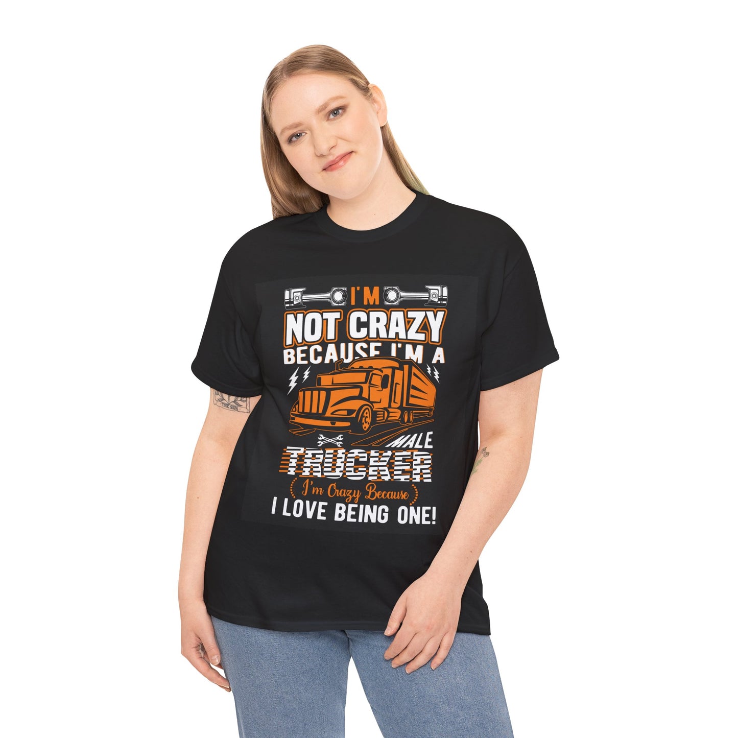Mens Trucker Trucking Job Graphic Novelty T-Shirt