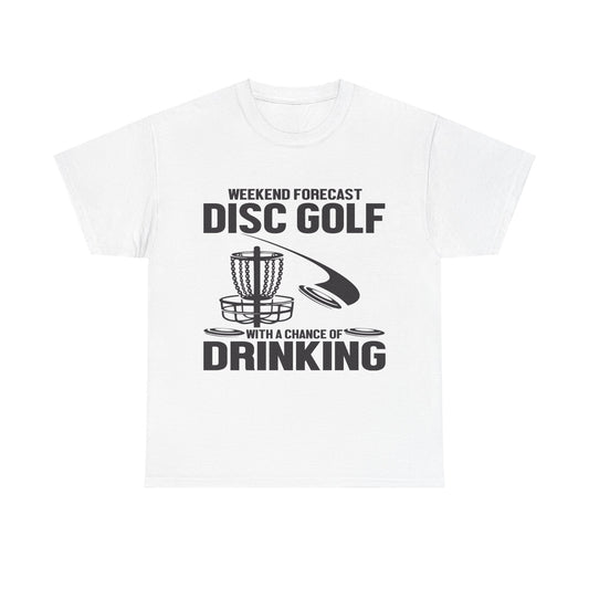 Funny Disc Golf Drinking Unisex Graphic Novelty T-Shirt