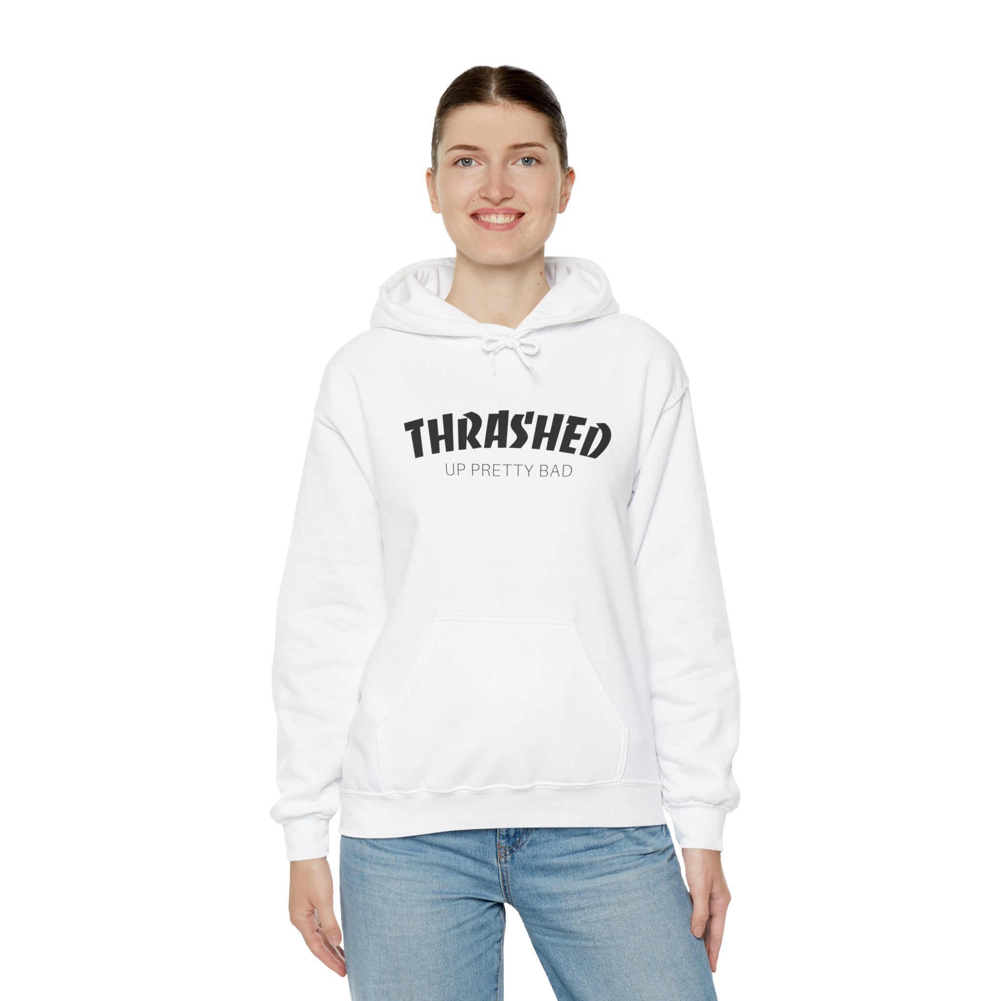 Funny Thrashed Up Pretty Bad Skateboarding Unisex Hoodie