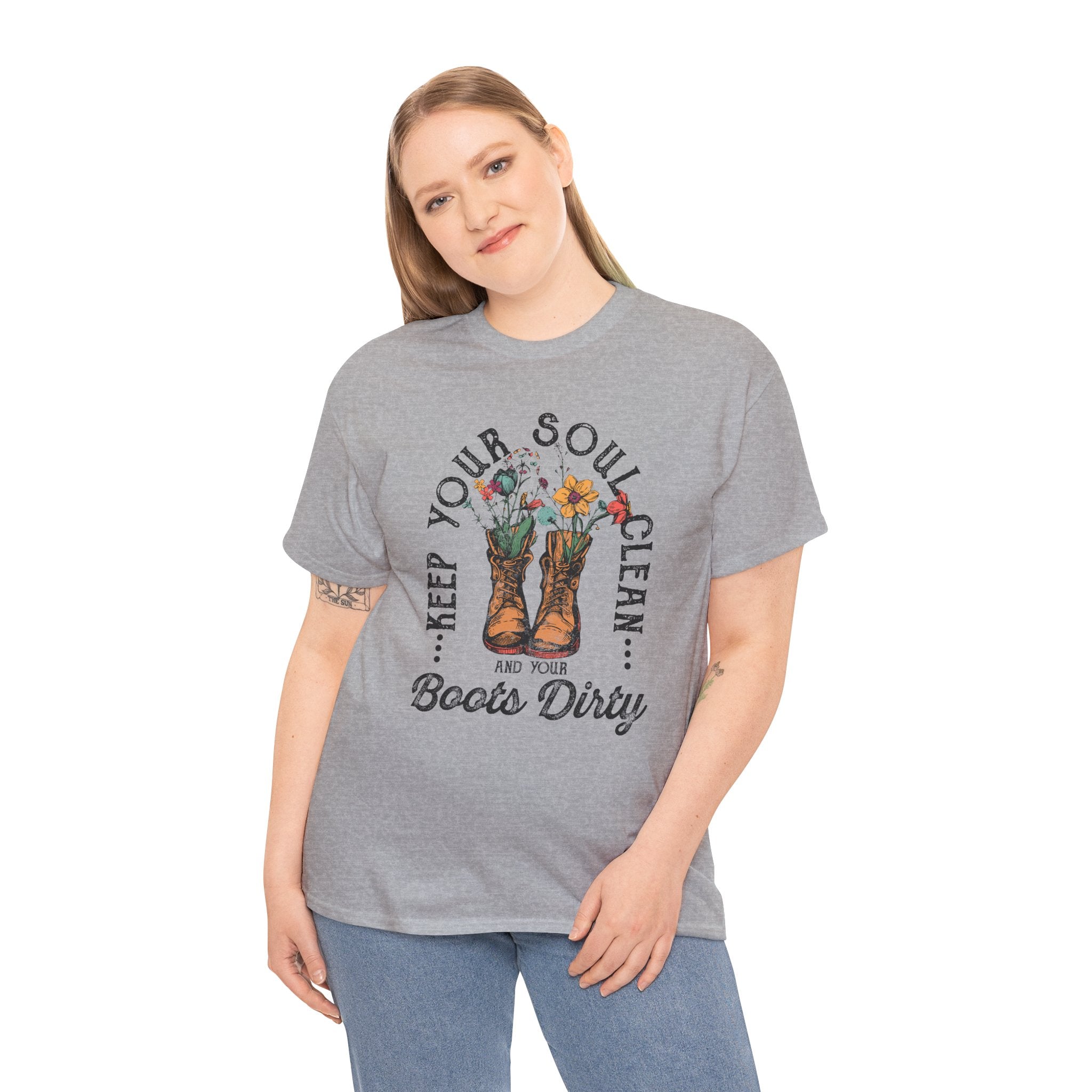 Keep Your Soul Clean And Your Boots Dirty Cute Women's Tee T-Shirt