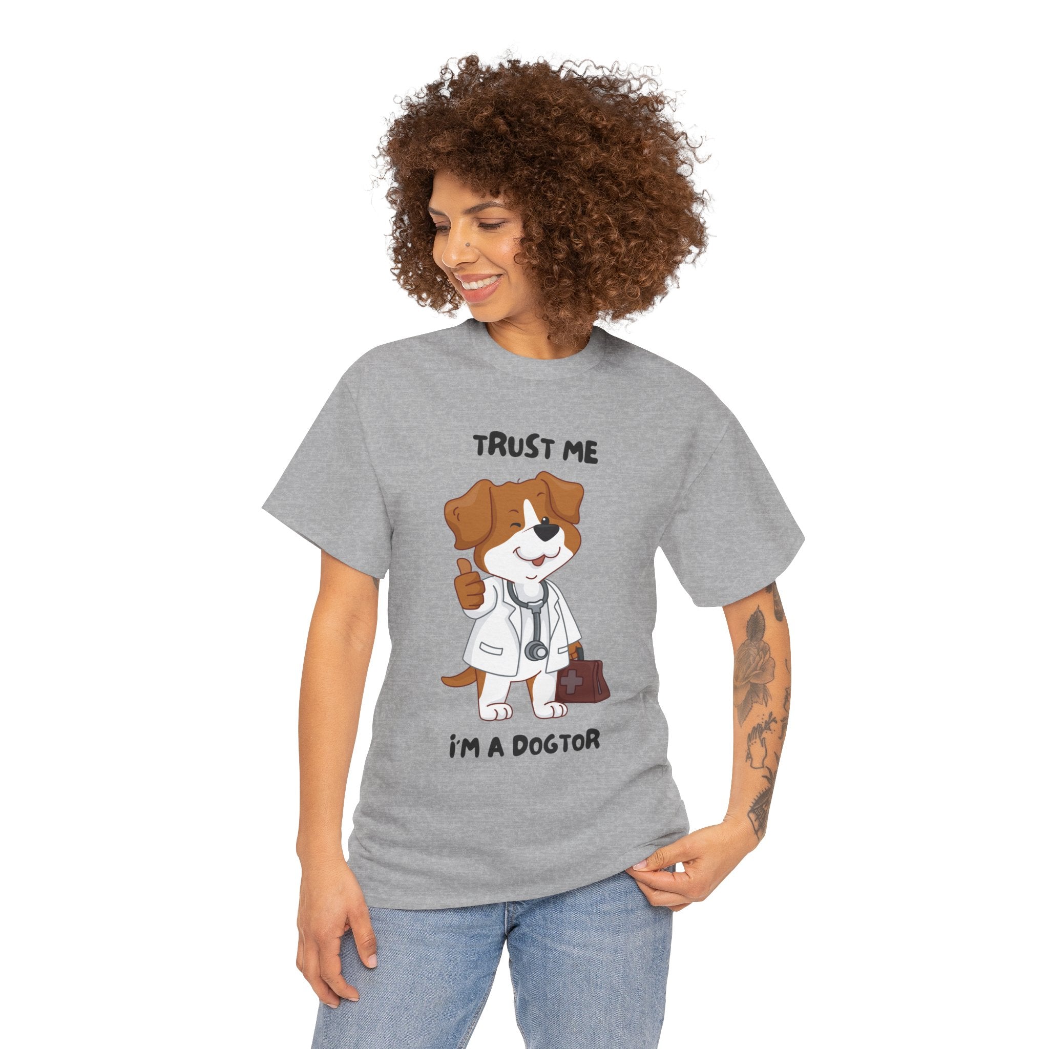 Trust Me I'm A Dogtor Funny Meme Graphic Novelty Gift Unisex T-Shirt