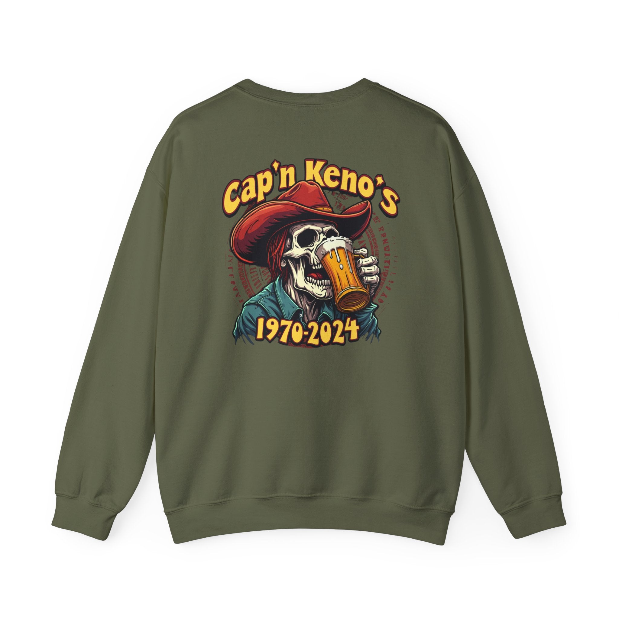 Cap'n Kenos Vintage Skull Graphic Sweatshirt