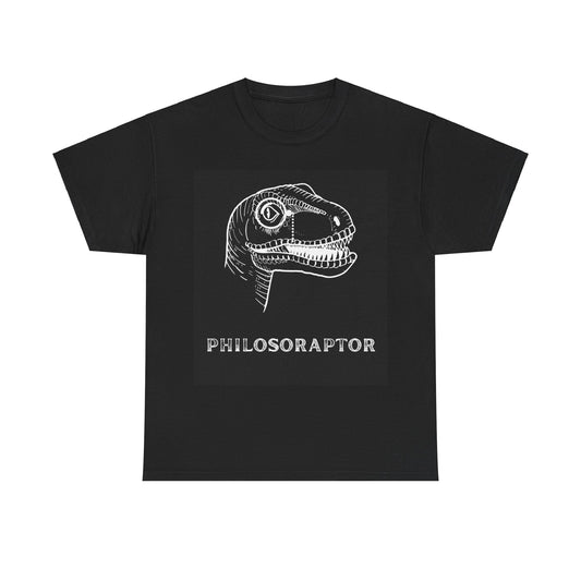 Philosoraptor Funny Dinosaur Dino Humor Unisex Heavy Cotton Tee T-Shirt