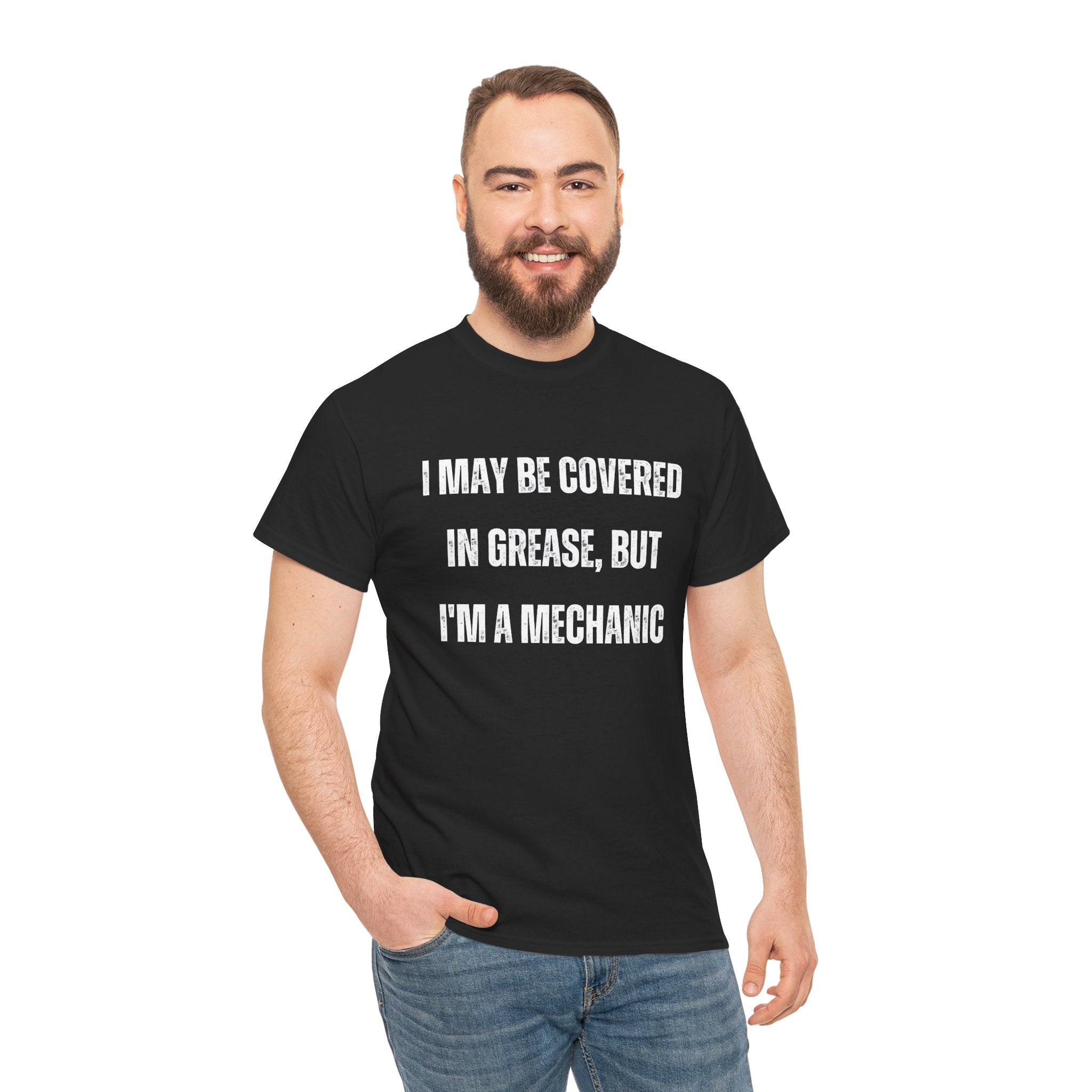 Funny I May Be Covered In Grease But Im A Mechanic Graphic Novelty Gift T-Shirt