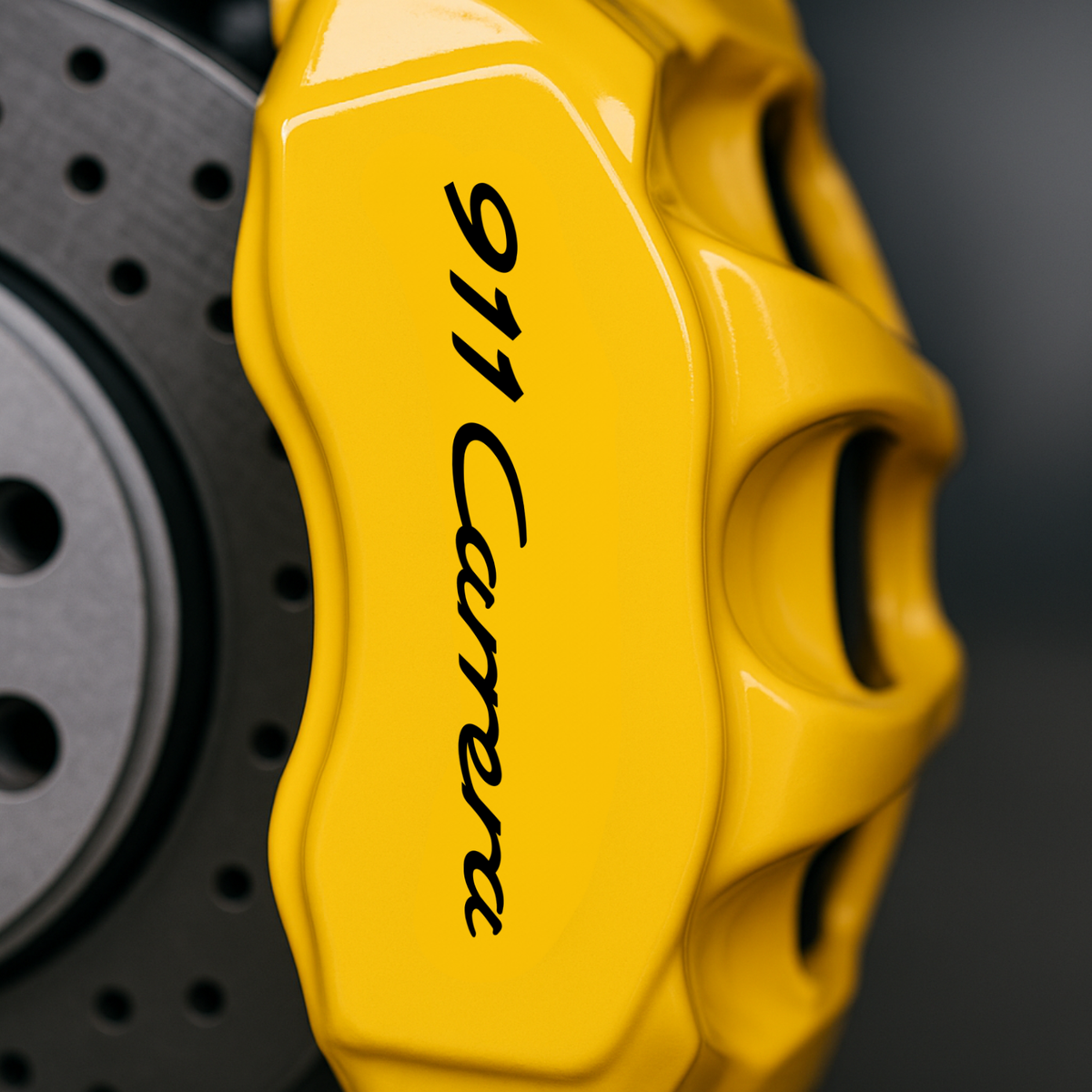 911 Carrera Brake Caliper Decals - Set of 8 (6" to 3") - Premium Vinyl Stickers for Porsche 911