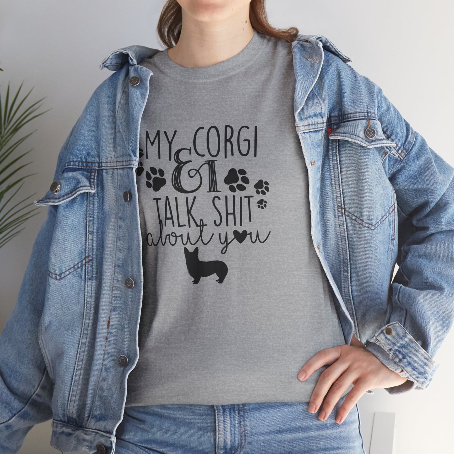 Funny Cute Corgi Dog Lover Gift Unisex Graphic Novelty Tee