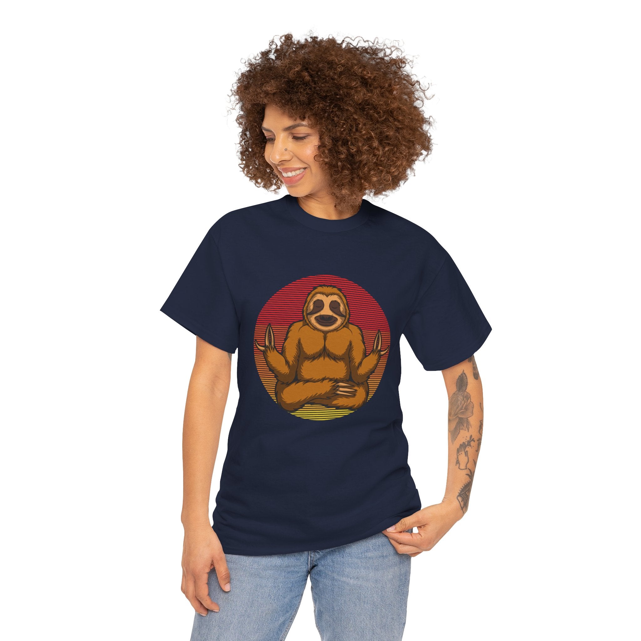 Sloth Meditating Yoga Unisex T-Shirt