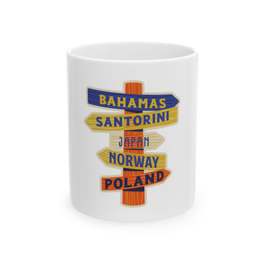 Retro Graphic Novelty Ceramic Coffee Mug