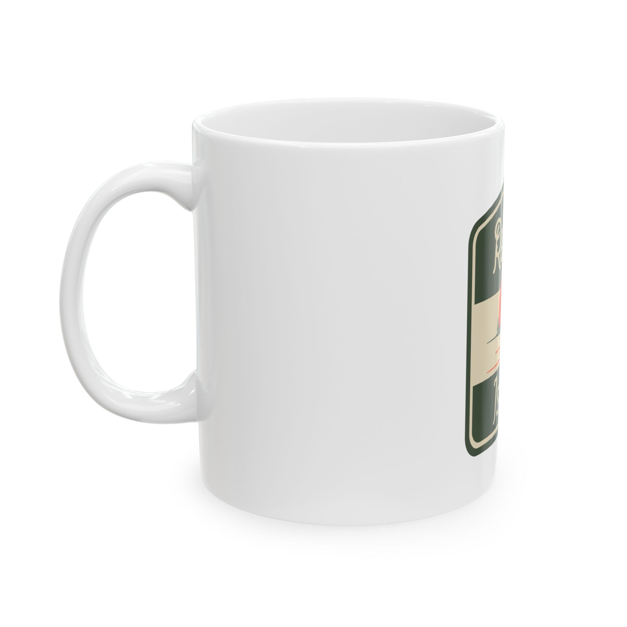 Resort Island Retro Graphic Novelty Ceramic Coffee Mug