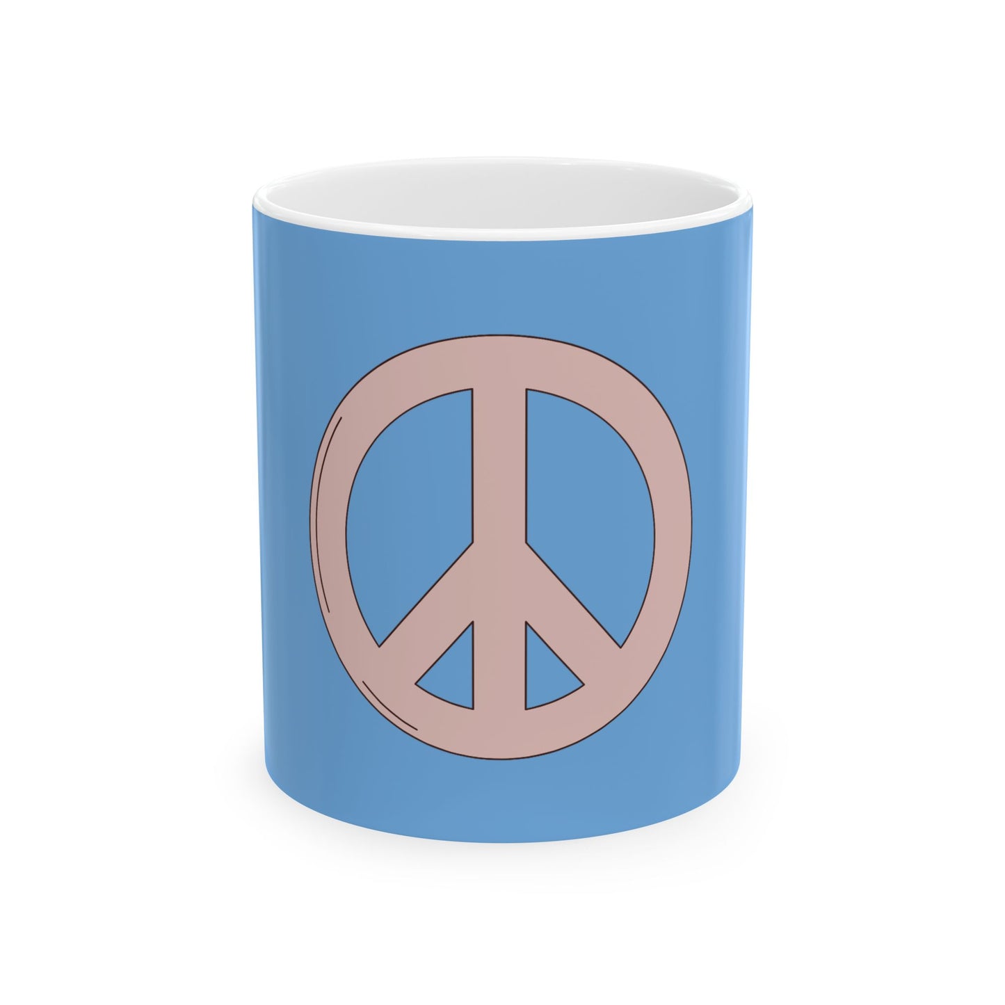 Cute Hippie Peace Sign Ceramic Coffee Mug