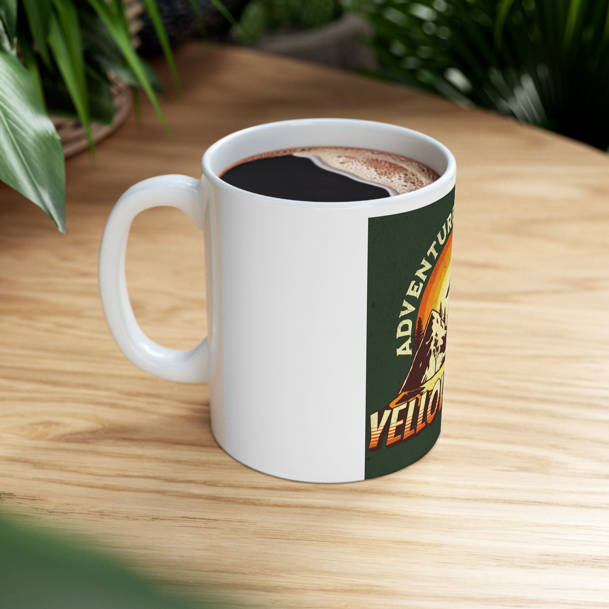 Yellowstone National Park Retro Graphic Novelty Ceramic Coffee Mug