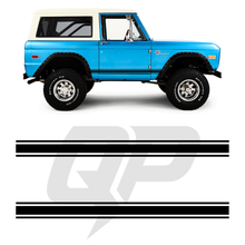 Load image into Gallery viewer, Ford Bronco Classic Triple Side Stripe Decals - 3-Stripe Door Kit Set of 2 (1966-1977)