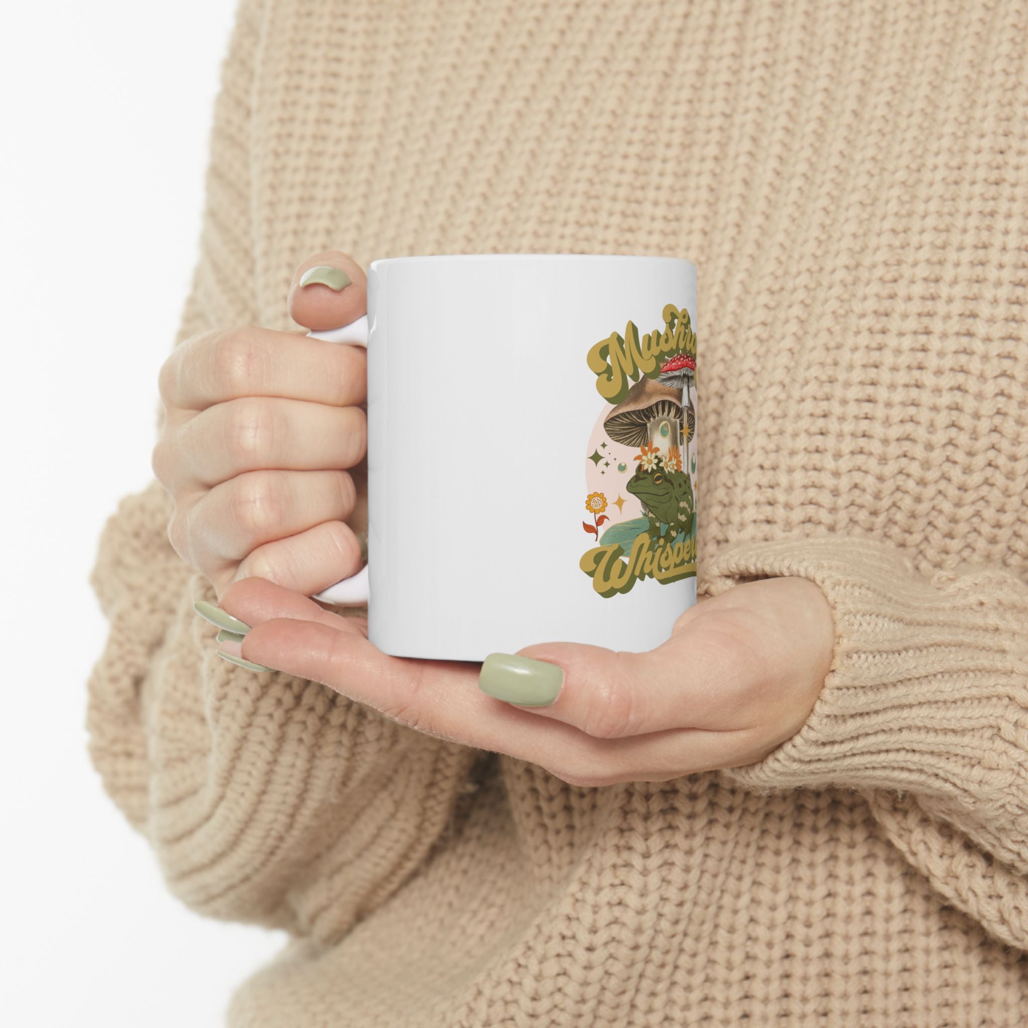 Mushroom Whisperer Toad Graphic Novelty Ceramic Coffee Mug