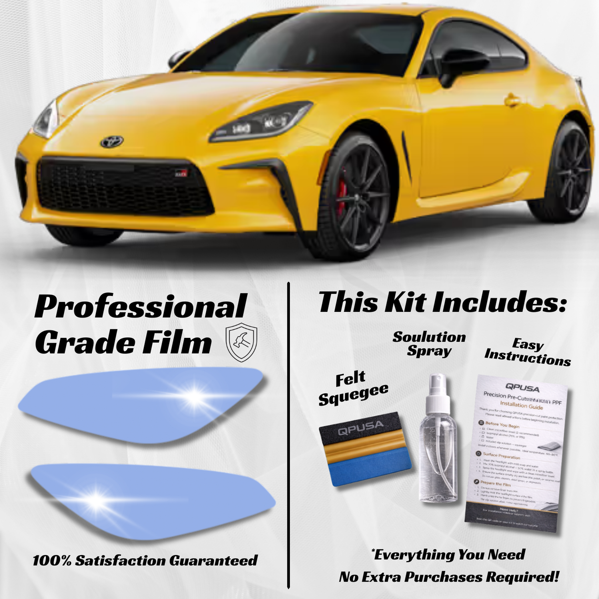 Toyota GR86 (2022-2026) Headlight PPF Protection Kit - Pre-Cut
