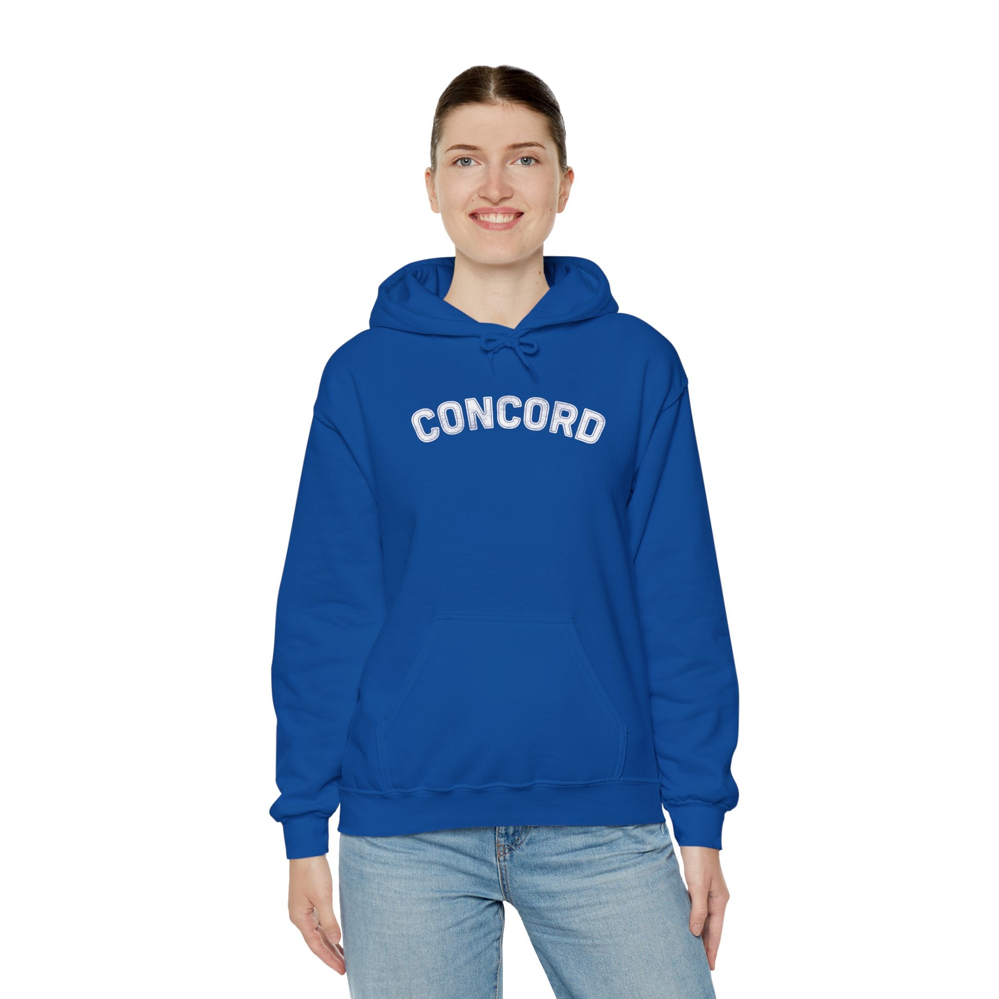 Concord North Carolina NC Curved Font Hoodie