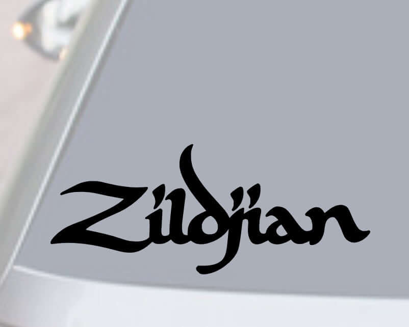 5" ZILDJIAN CYMBALS LOGO Vinyl Decal Sticker Car Rear Window Wall Musician Drummer