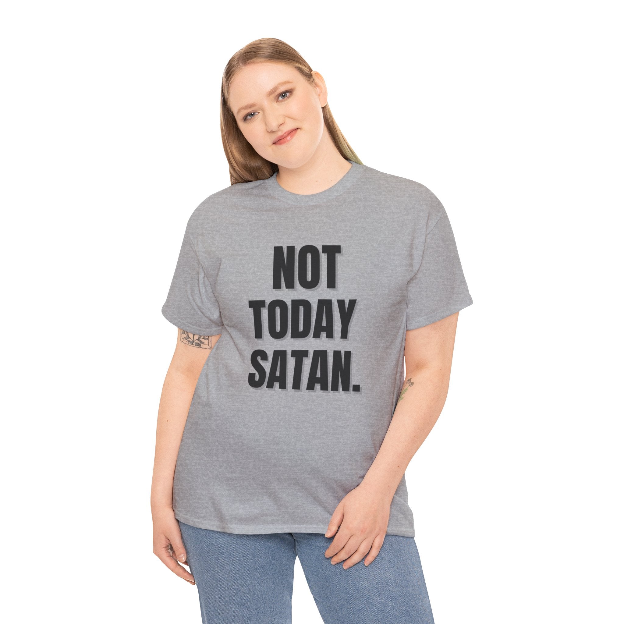 Not Today Satan Graphic Funny Novelty Gift Unisex T-Shirt