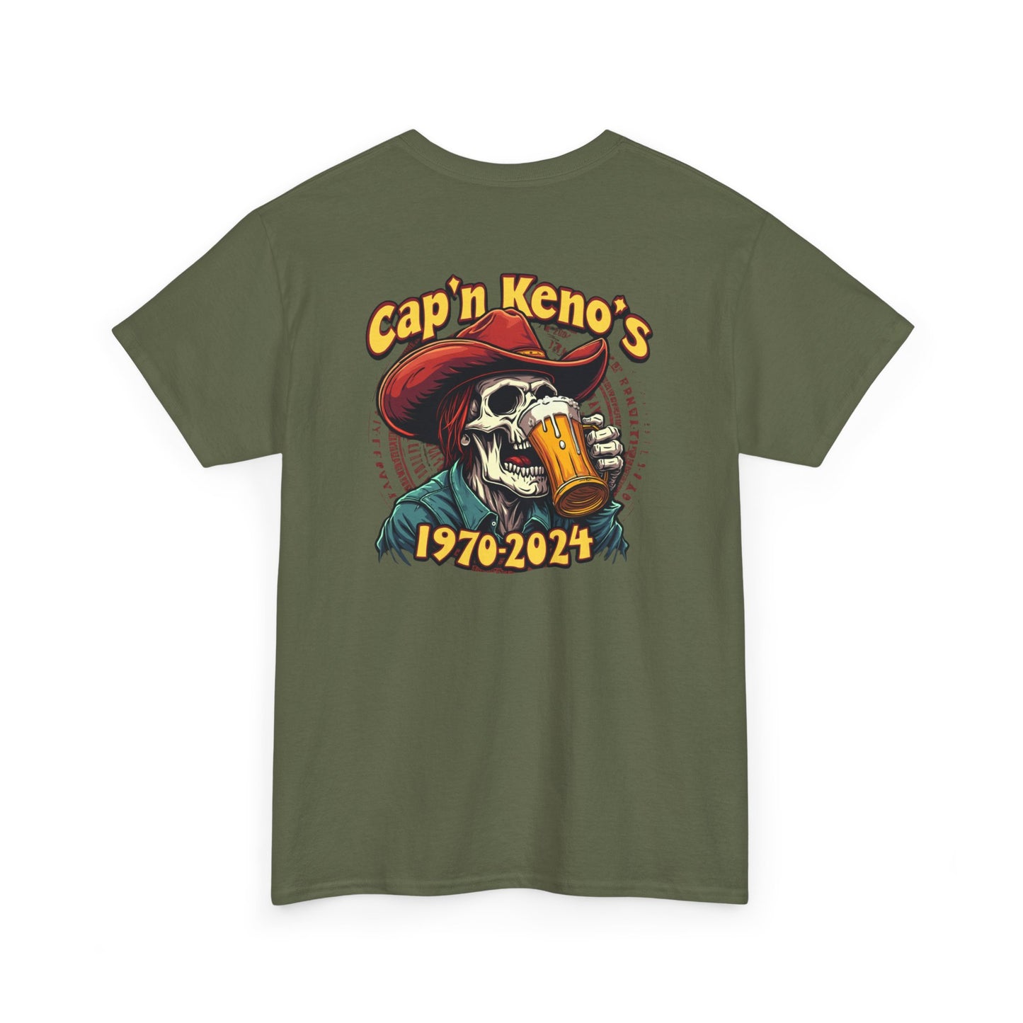 Cap'n Kenos Vintage Skull Graphic T-Shirt