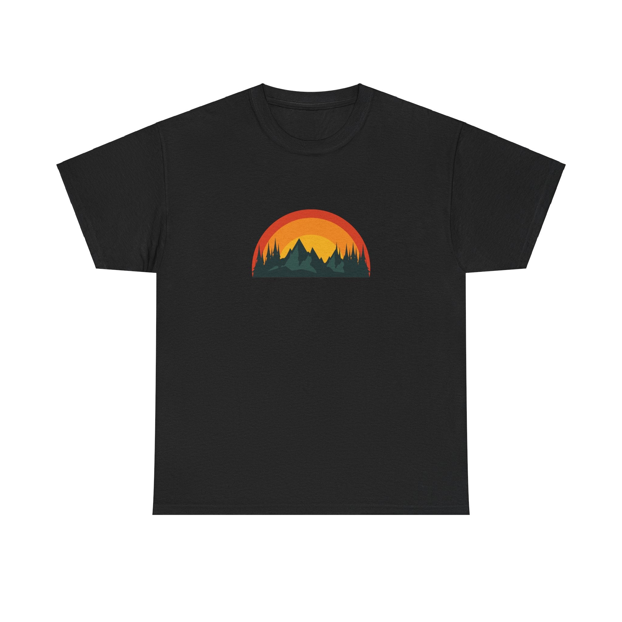 Retro Distressed Mountain Camping Outdoor Unisex Graphic Novelty Shirt Tee