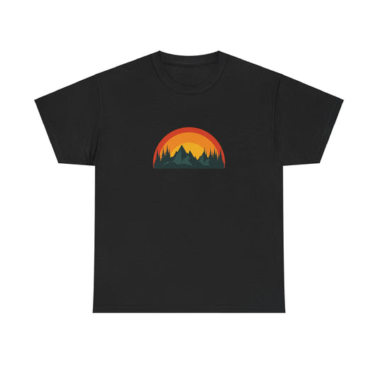 Retro Distressed Mountain Camping Outdoor Unisex Graphic Novelty Shirt Tee