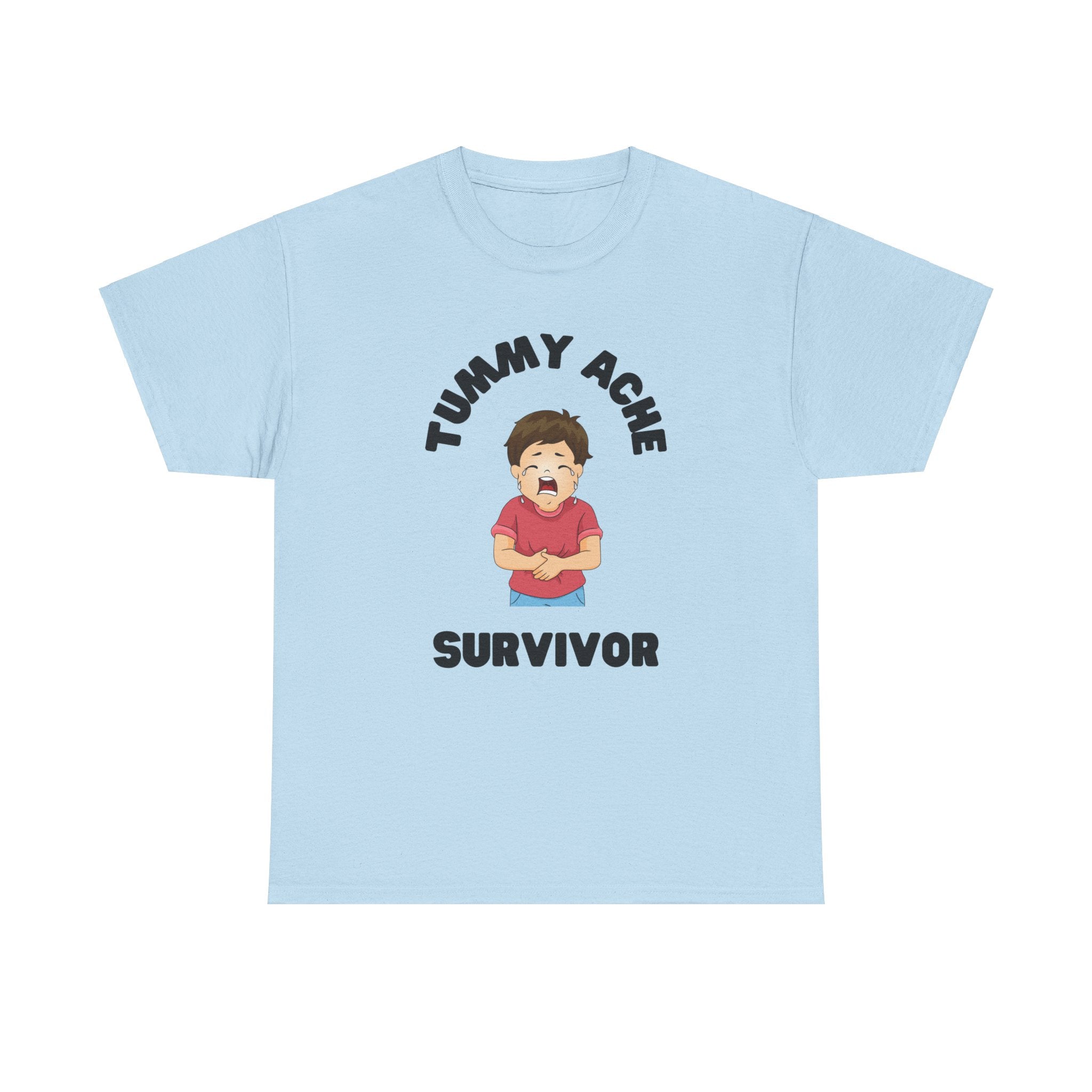 Tummy Ache Survivor Funny Meme Unisex Mens Women T-Shirt