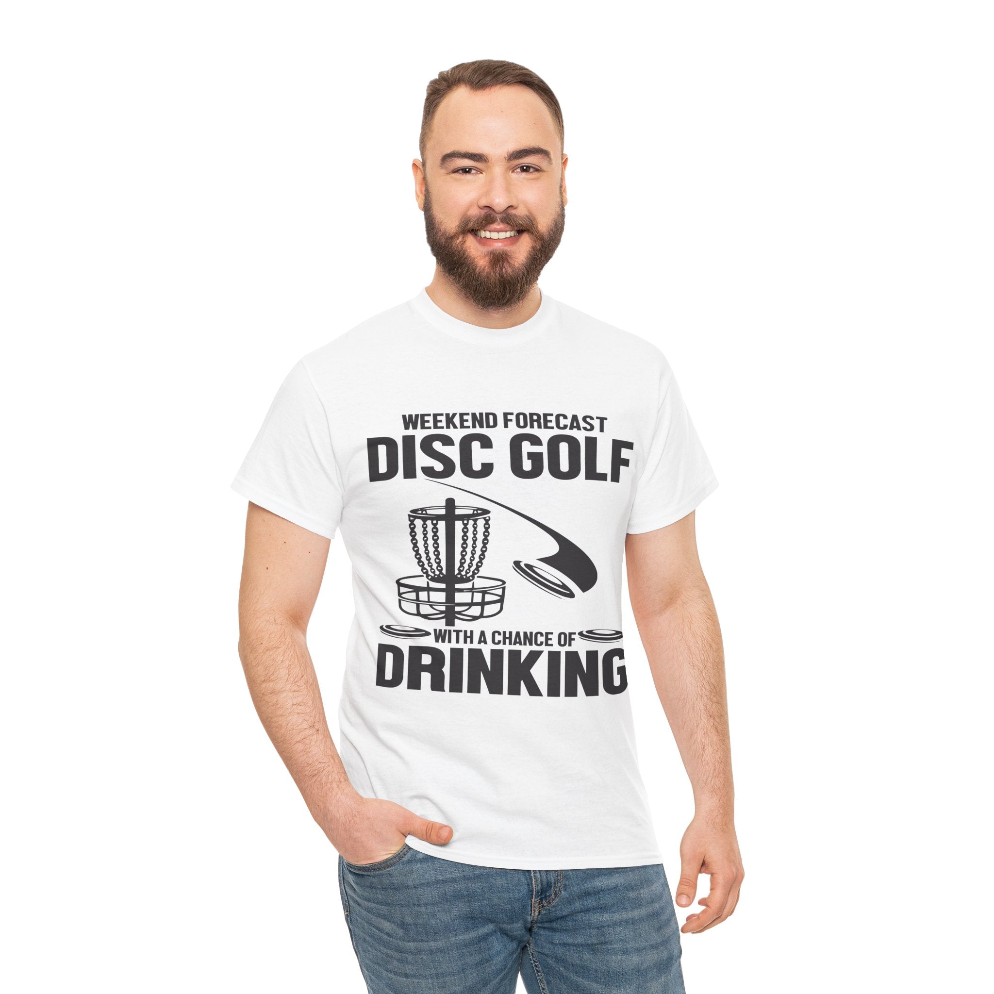 Funny Disc Golf Drinking Unisex Graphic Novelty T-Shirt