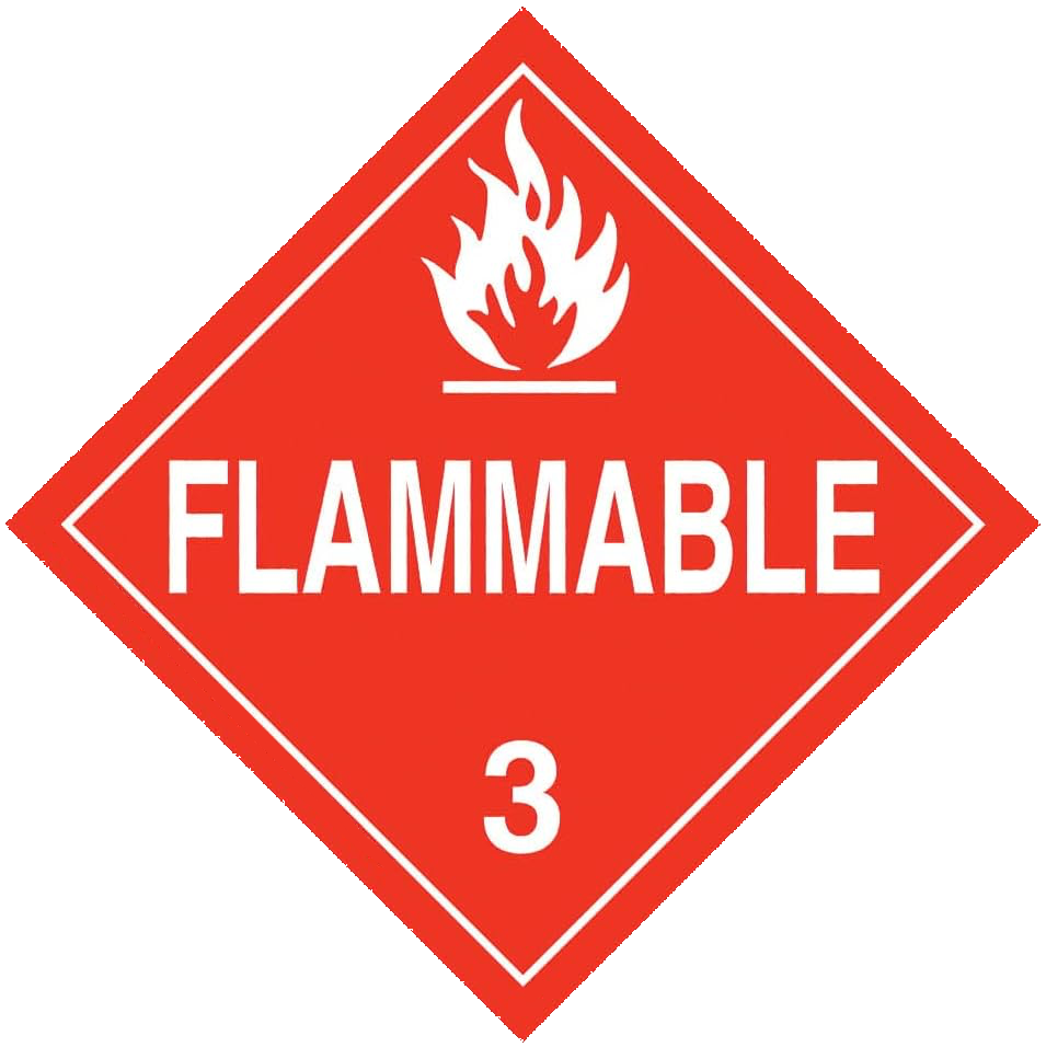 Class 3 Flammable Liquid 5" Safety Decal Sticker