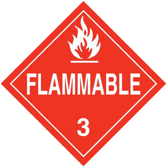 Class 3 Flammable Liquid 5" Safety Decal Sticker