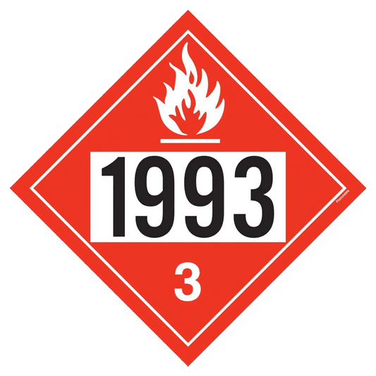 1993 Class 3 Flammable Liquid Safety 5" Decal Sticker