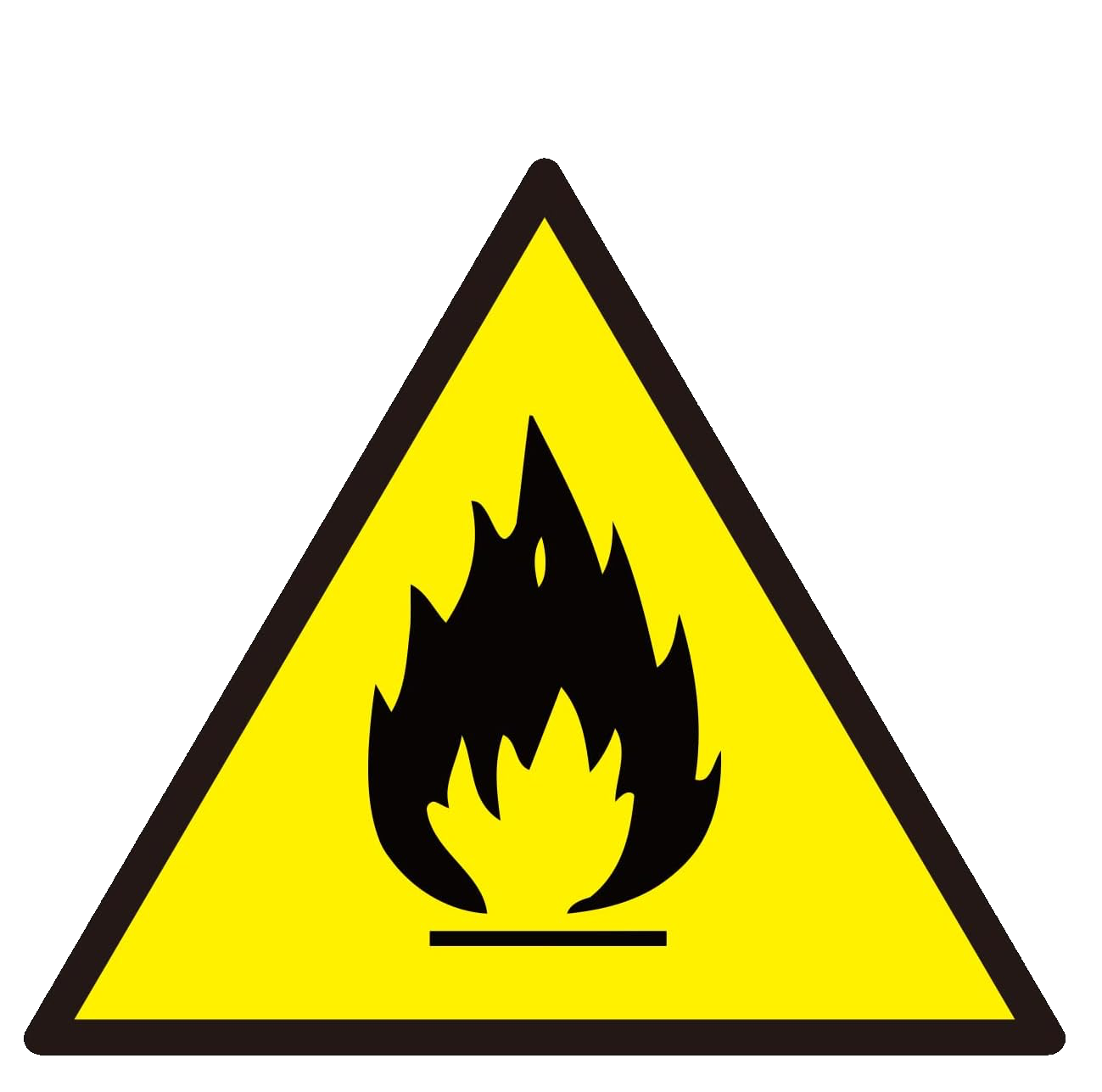 Flammable Symbol Sticker Safety Warning Sign 5" Decal Sticker