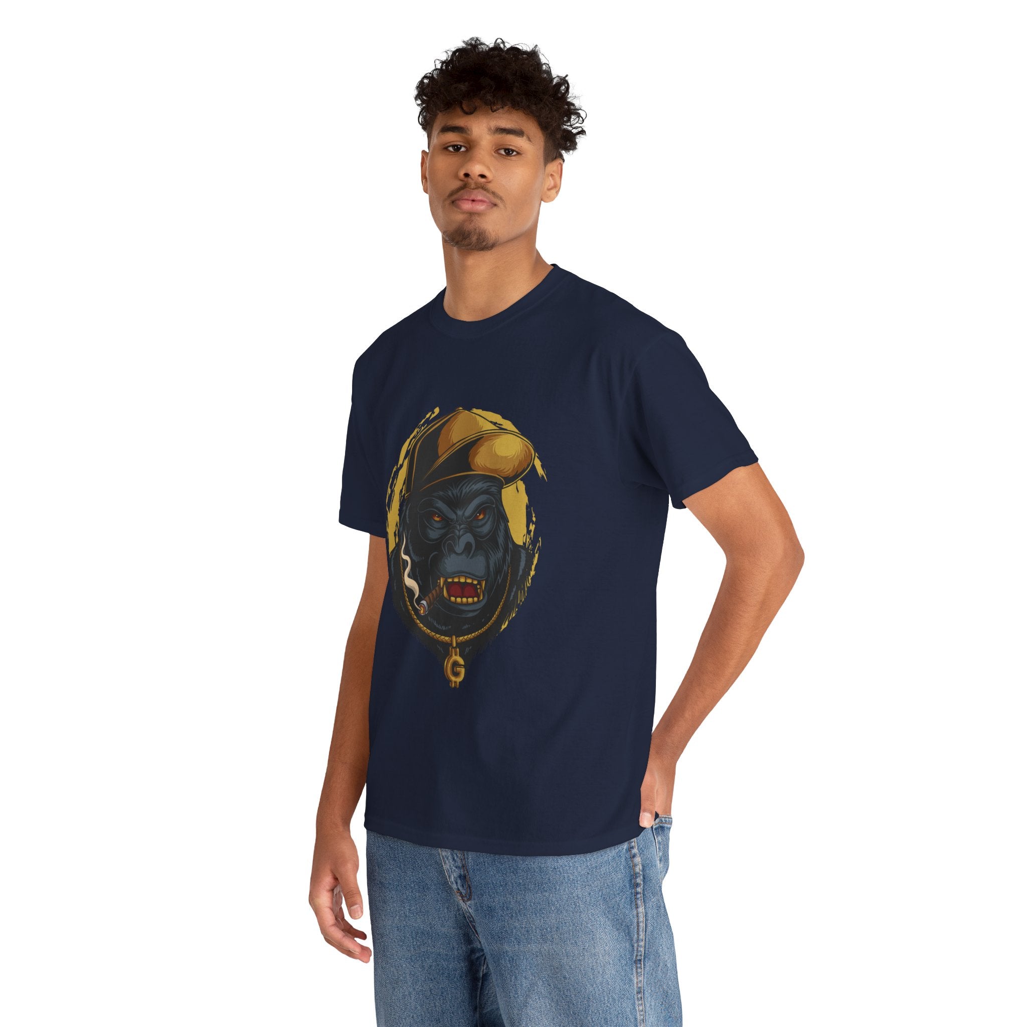 Gorilla Hat Chain Smoking Cigar Ape Unisex T-Shirt