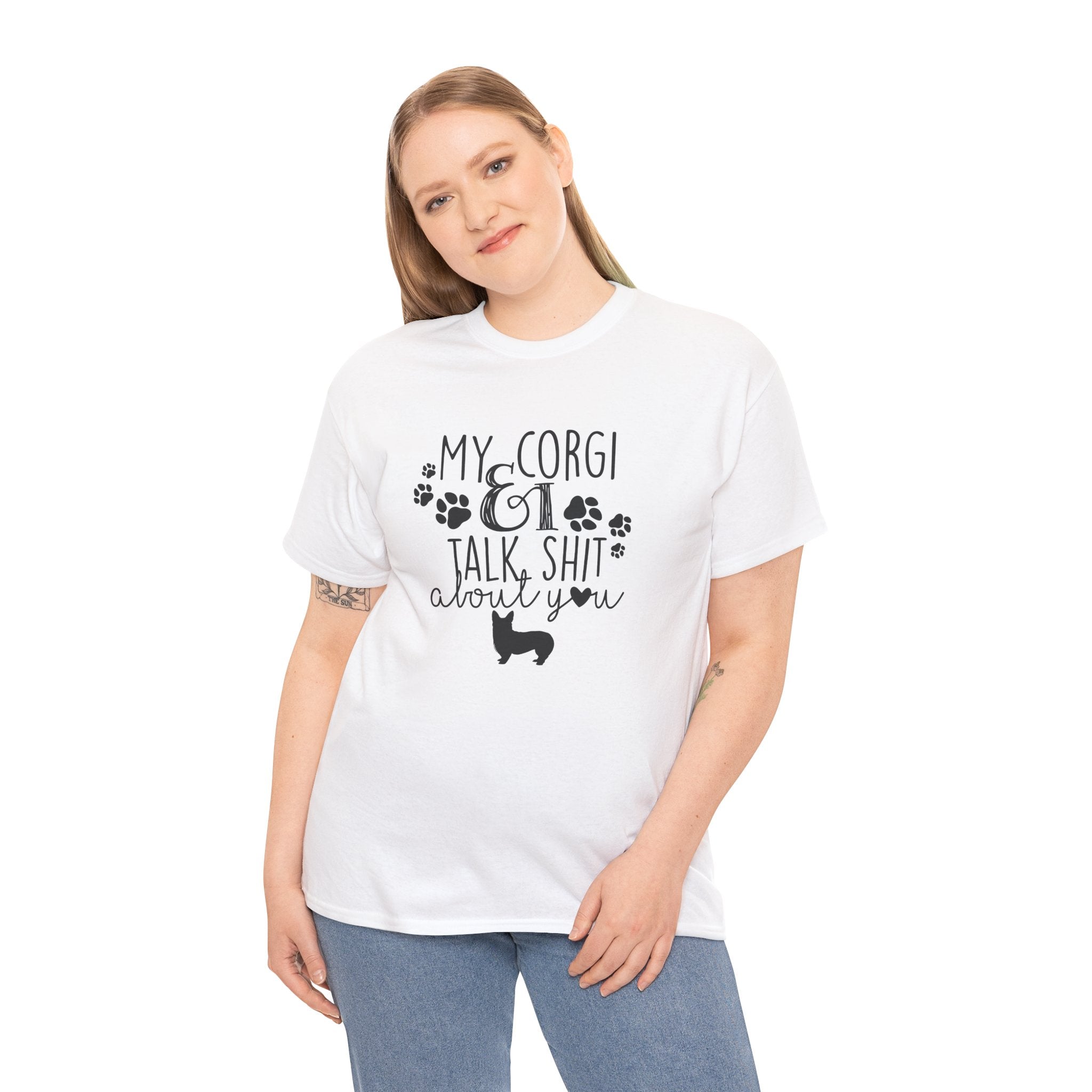 Funny Cute Corgi Dog Lover Gift Unisex Graphic Novelty Tee